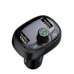 Baseus T Typed Bluetooth MP3 Charger, Black - FM...