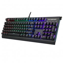 Motospeed CK76 Outemu Blue Mechanical Gaming Keyboard, RGB LED, USB, ENG, Black - žaidimų klaviatūra kaina