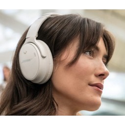 Bose QuietComfort 45 Wireless Headphones, White Smoke - belaidės ausinės pigiai