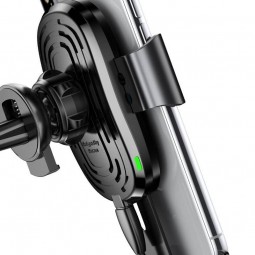 Baseus Wireless Chager Gravity automobilinis greito fiksavimo laikiklis su belaidžiu įkrovikliu, juodas pigiai