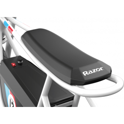 Razor Rambler Electric Mini Bike, White - elektrinis motoroleris, baltas internetu