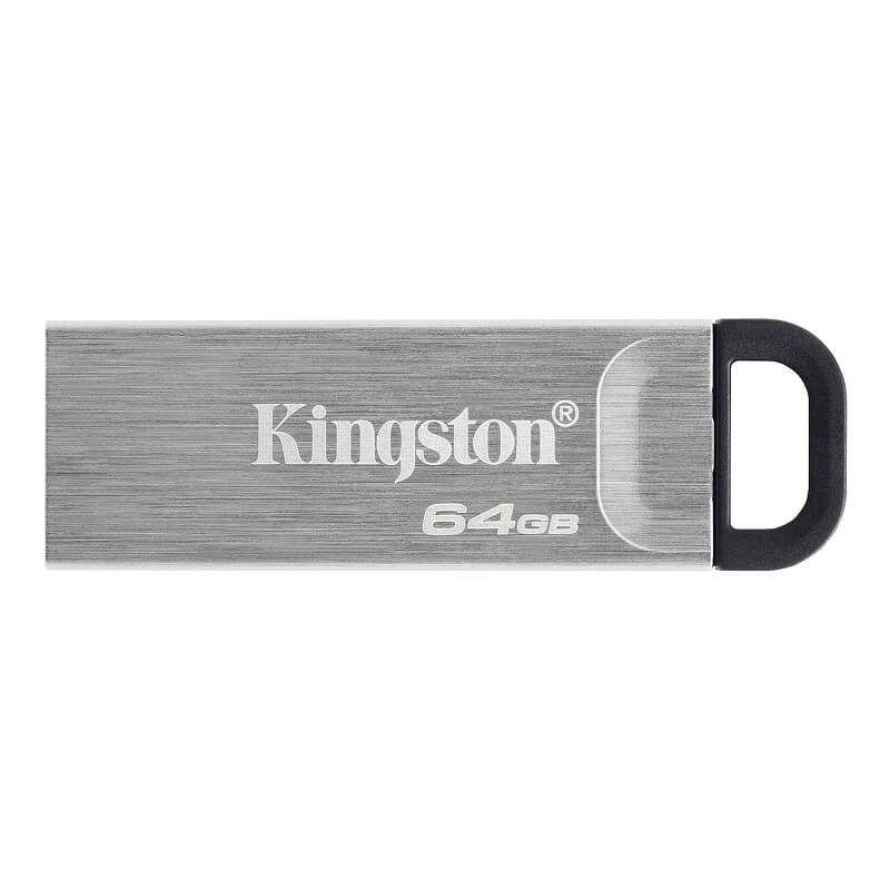 Kingston DataTraveler Kyson 64GB USB3.2 200MB/s, Metal, Silver - USB atmintinė kaina