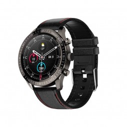 Colmi SKY 5 PLUS 45mm Smart Watch, Leather Strap, Black -...