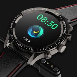 Colmi SKY 5 PLUS 45mm Smart Watch, Leather Strap, Black - išmanusis laikrodis greitai
