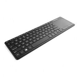 Modecom TPK2 Voyager Wireless Keyboard With Back Light And Pad, Black - belaidė klaviatūra su integruota pele, juoda internetu