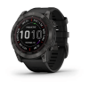 Garmin fenix 7X Sapphire Solar 51mm, Carbon Gray / Black, Silicone, Wi-Fi, GPS išmanusis laikrodis kaina