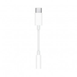 Apple USB-C to 3.5mm Headphone Jack Adapter, MU7E2ZM/A, White - audio adapteris pigiau