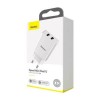 Baseus Speed Mini Dual U Charger USB, 10.5W, White - buitinis įkroviklis atsiliepimai