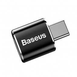 Baseus Mini USB Female to Type-C Male 2.4A Adapter Converter - adapteris, juodas pigiai