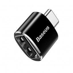 Baseus Mini USB Female to Type-C Male 2.4A Adapter Converter - adapteris, juodas pigiau