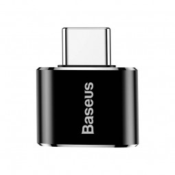 Baseus Mini USB Female to Type-C Male 2.4A Adapter Converter - adapteris, juodas kaina