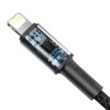 Baseus High Density Braided Type-C to Lightning 20W 1m greito įkrovimo kabelis, juodas lizingu