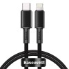 Baseus High Density Braided Type-C to Lightning 20W 1m greito įkrovimo kabelis, juodas kaina