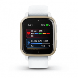Garmin Venu SQ 2 40mm Cream Gold / White, Silicone, NFC, GPS - išmanusis laikrodis pigiai