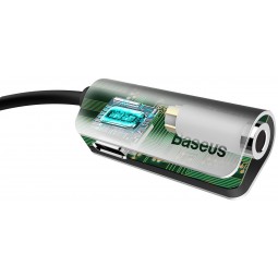 Baseus Lighting to 3.5mm adapteris, sidabrinis lizingu