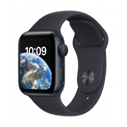 Apple Watch SE 2nd gen GPS, 40mm Midnight Aluminium Case with Midnight Sport Band - Regular 2nd Gen kaina