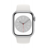 Apple Watch Series 8 GPS, 41mm Silver Aluminium Case with White Sport Band - Regular pigiau