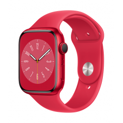 Apple Watch Series 8 GPS, 45mm (PRODUCT) RED Aluminium Case with (PRODUCT) RED Sport Band - Regular kaina