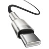 Baseus Cafule Metal Type-C to Type-C 100W 1m -  greito įkrovimo kabelis, juodas išsimokėtinai