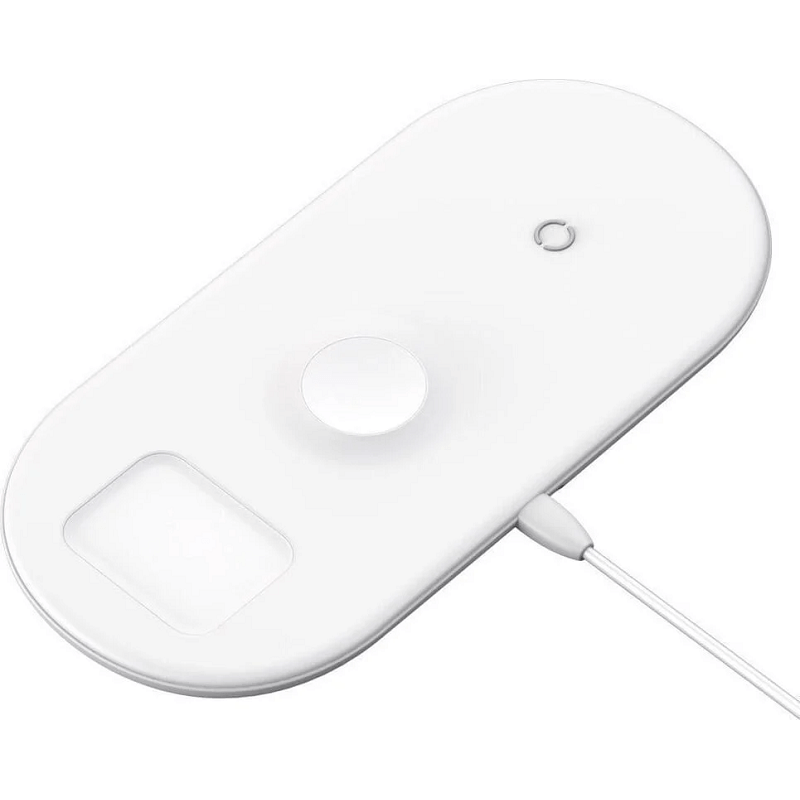 Baseus Wireless Charger Smart 3in1 - belaidis įkroviklis, baltas kaina