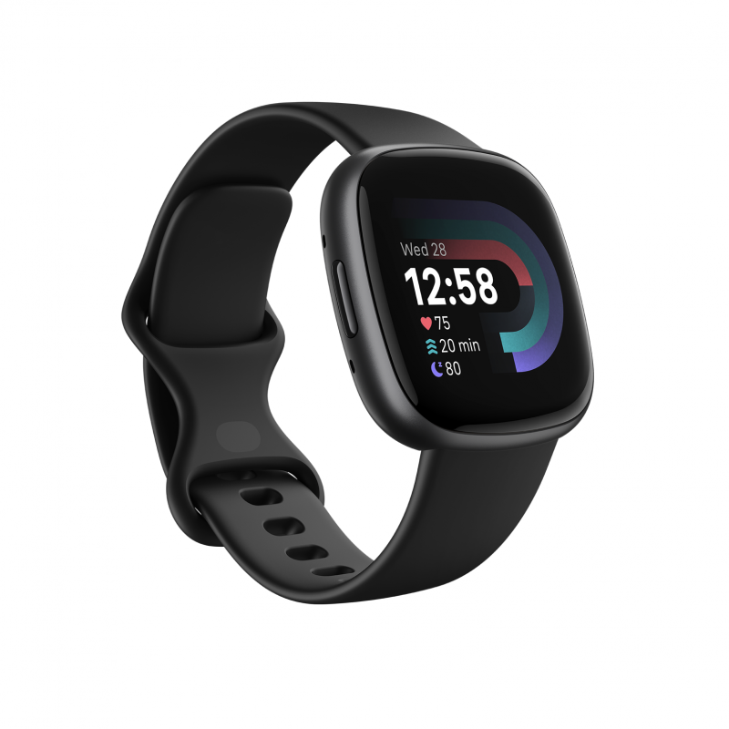 Fitbit Versa 4 Watch 41mm, NFC, GPS, Black/Graphite Aluminium  - išmanusis laikrodis kaina