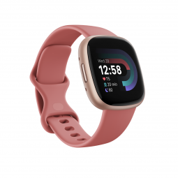 Fitbit Versa 4 Watch 41mm, NFC, GPS, Pink Sand/Copper Rose Aluminium  - išmanusis laikrodis kaina
