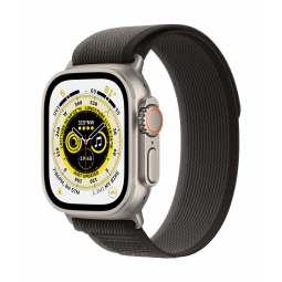 Apple Watch Series Ultra GPS + Cellular, 49mm Titanium Case with Black/Gray Trail Loop - S/M kaina