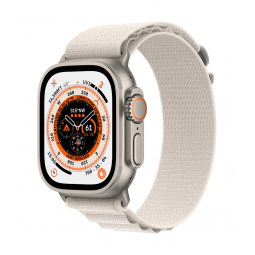 Apple Watch Series Ultra GPS + Cellular, 49mm Titanium Case with Starlight Alpine Loop - Small internetu