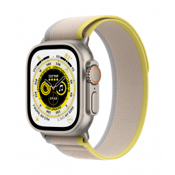 Apple Watch Series Ultra GPS + Cellular, 49mm Titanium Case with Yellow/Beige Trail Loop - S/M kaina