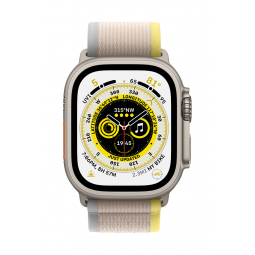 Apple Watch Series Ultra GPS + Cellular, 49mm Titanium Case with Yellow/Beige Trail Loop - M/L pigiau