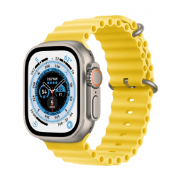 Apple Watch Series Ultra GPS + Cellular, 49mm Titanium Case with Yellow Ocean Band kaina