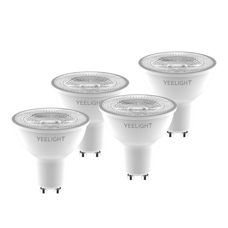 Yeelight GU10 Smart Bulb W1 Dimmable 4-Pack 4.8W, 350lm, 2700K, Warm White, 50mm, LED išmanioji lemputė kaina