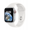 Apple Watch SE 2nd gen GPS + Cellular, 40mm Silver Aluminium Case with White Sport Band - Regular 2nd Gen kaina