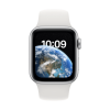 Apple Watch SE 2nd gen GPS + Cellular, 40mm Silver Aluminium Case with White Sport Band - Regular 2nd Gen pigiau
