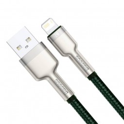 Baseus Cafule Metal USB to Lightning 2.4A Data Cable, Green - kabelis internetu