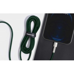 Baseus Cafule Metal USB to Lightning 2.4A Data Cable, Green - kabelis kaune