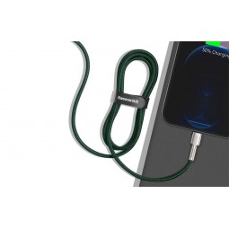 Baseus Cafule Metal USB to Lightning 2.4A Data Cable, Green - kabelis lizingu