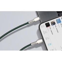 Baseus Cafule Metal USB to Lightning 2.4A Data Cable, Green - kabelis atsiliepimai