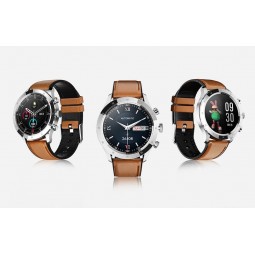 Colmi SKY 5 PLUS 45mm Smart Watch, Leather Strap, Black/Brown - išmanusis laikrodis pigiai