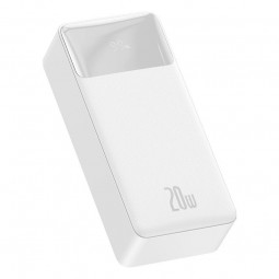 Baseus Bipow Digital Display 30000mAh 20W Power Bank - greito įkrovimo išorinė baterija, balta pigiau