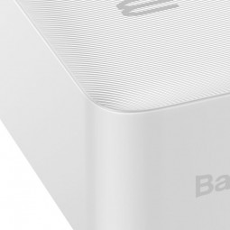 Baseus Bipow Digital Display 30000mAh 20W Power Bank - greito įkrovimo išorinė baterija, balta išsimokėtinai