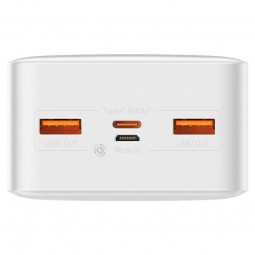 Baseus Bipow Digital Display 30000mAh 20W Power Bank - greito įkrovimo išorinė baterija, balta pigiai