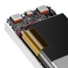 Baseus Bipow Digital Display 30000mAh 20W Power Bank - greito įkrovimo išorinė baterija, balta atsiliepimai