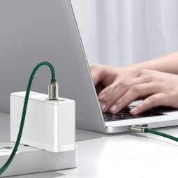 Baseus Display Fast Charging Type C to Type C 100W, 1m, Green - greito įkrovimo kabelis lizingu