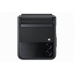Samsung Flap Leather Cover VF721LBE for Galaxy Flip 4, Black - telefono dėklas pigiau