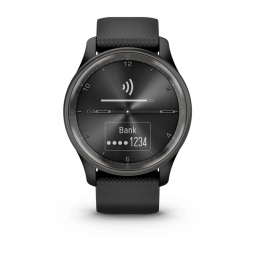 Garmin vivomove Trend 40mm Black, Silicone, išmanusis laikrodis išsimokėtinai