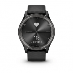 Garmin vivomove Trend 40mm Black, Silicone, išmanusis laikrodis pigiai