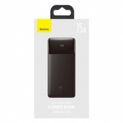 Baseus Bipow Fast Charging Power Bank 10000mAh 15W, Black - išorinė baterija internetu