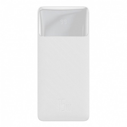 Baseus Bipow Fast Charging Power Bank 10000mAh 15W, White - išorinė baterija kaina