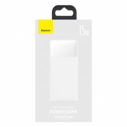 Baseus Bipow Fast Charging Power Bank 10000mAh 15W, White - išorinė baterija internetu